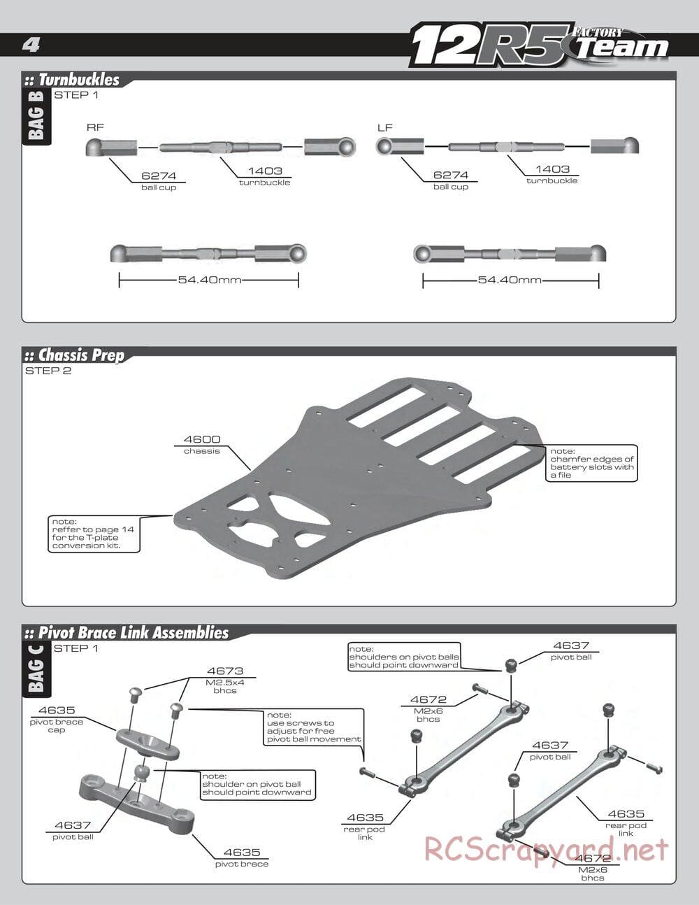 Team Associated - RC12R5 Factory Team - Manual - Page 4