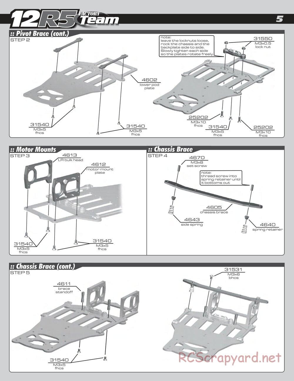 Team Associated - RC12R5 Factory Team - Manual - Page 5