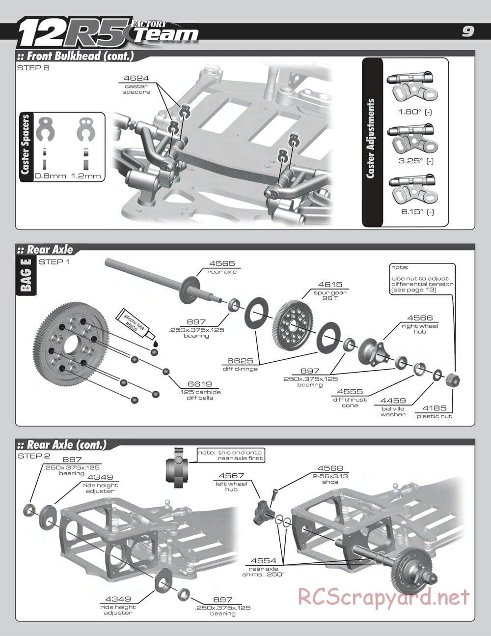 Team Associated - RC12R5 Factory Team - Manual - Page 9