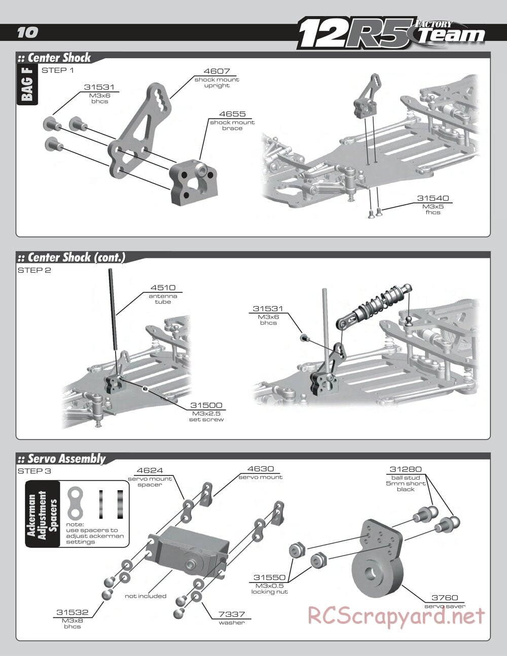 Team Associated - RC12R5 Factory Team - Manual - Page 10