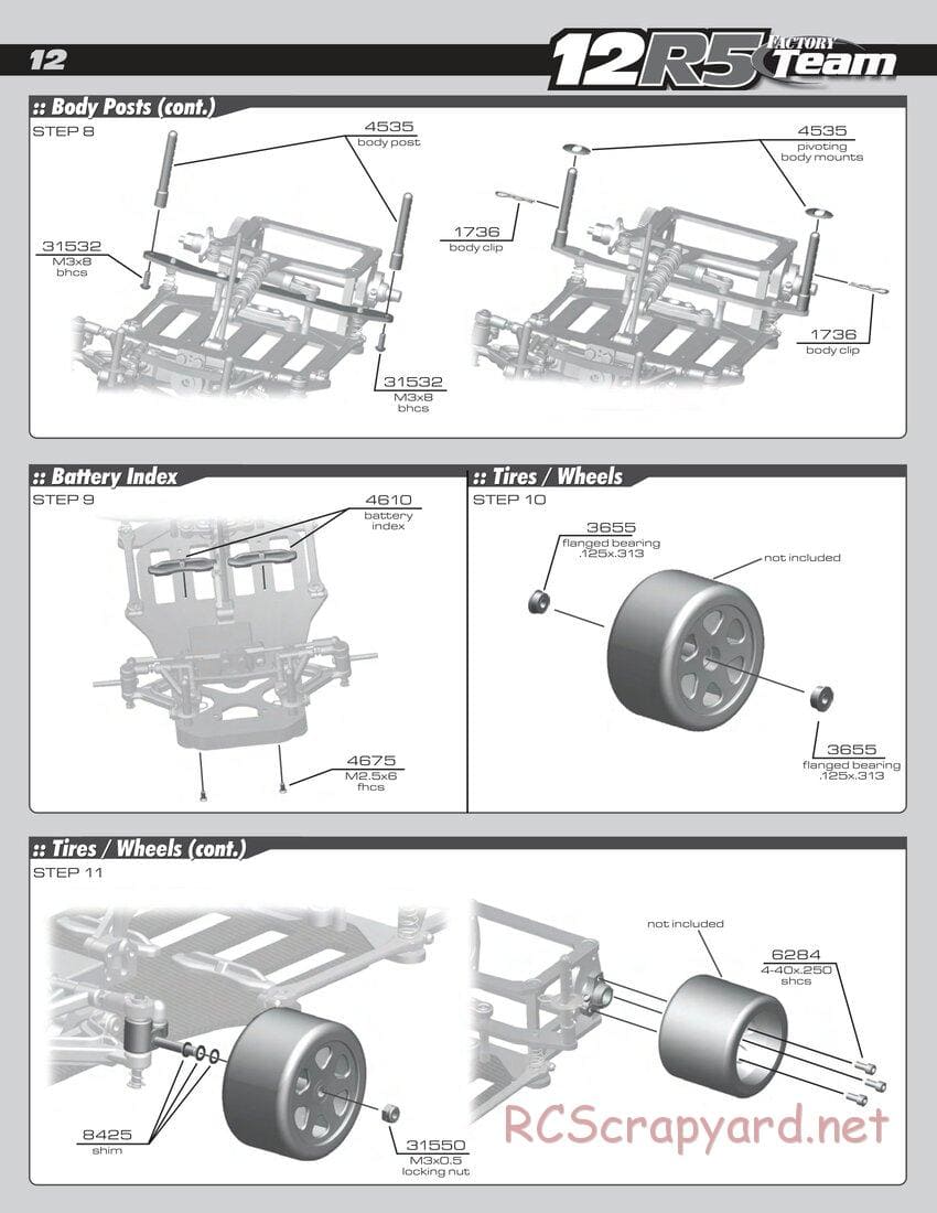 Team Associated - RC12R5 Factory Team - Manual - Page 12