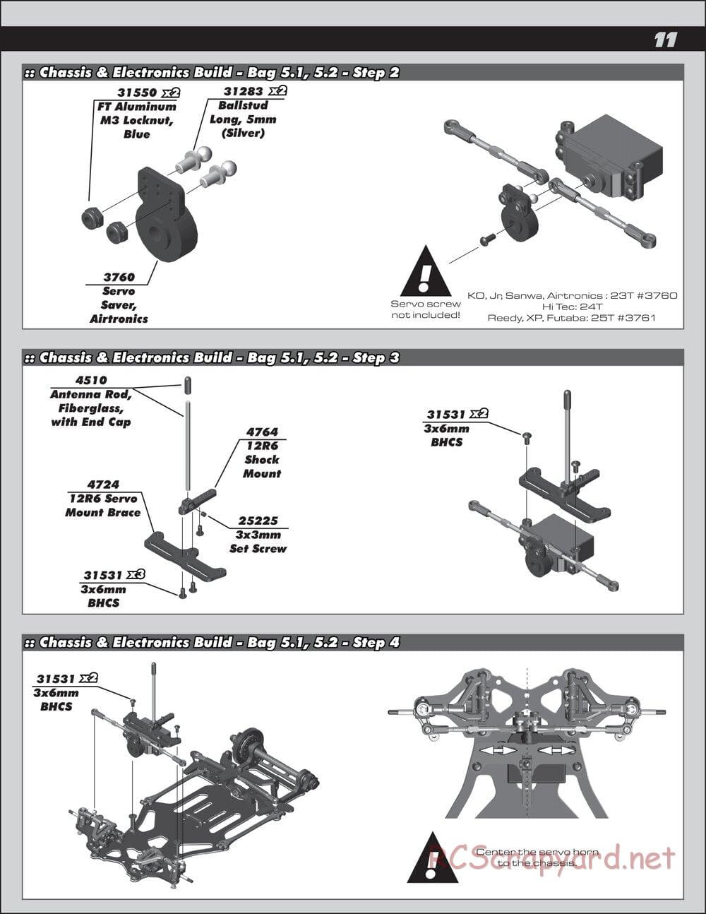 Team Associated - RC12R6 Factory Team - Manual - Page 11