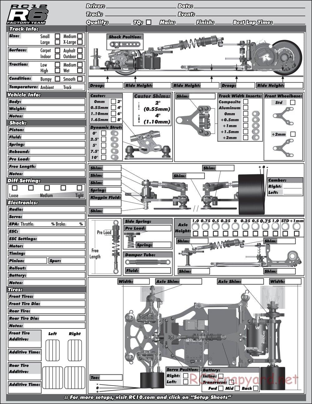 Team Associated - RC12R6 Factory Team - Manual - Page 21