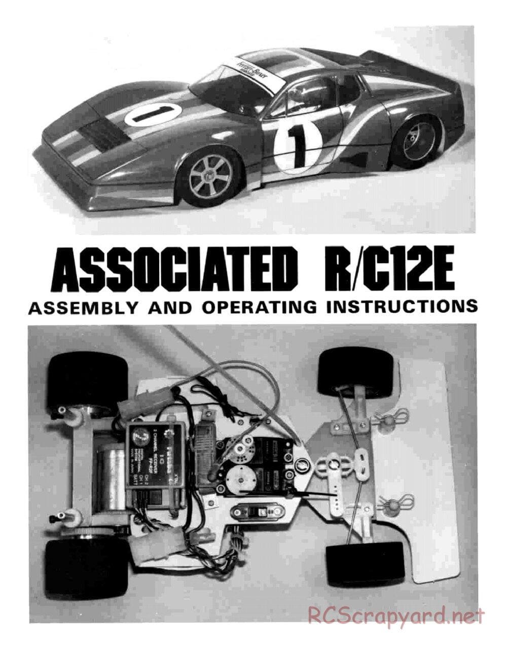 Team Associated - RC12E - Manual - Page 1