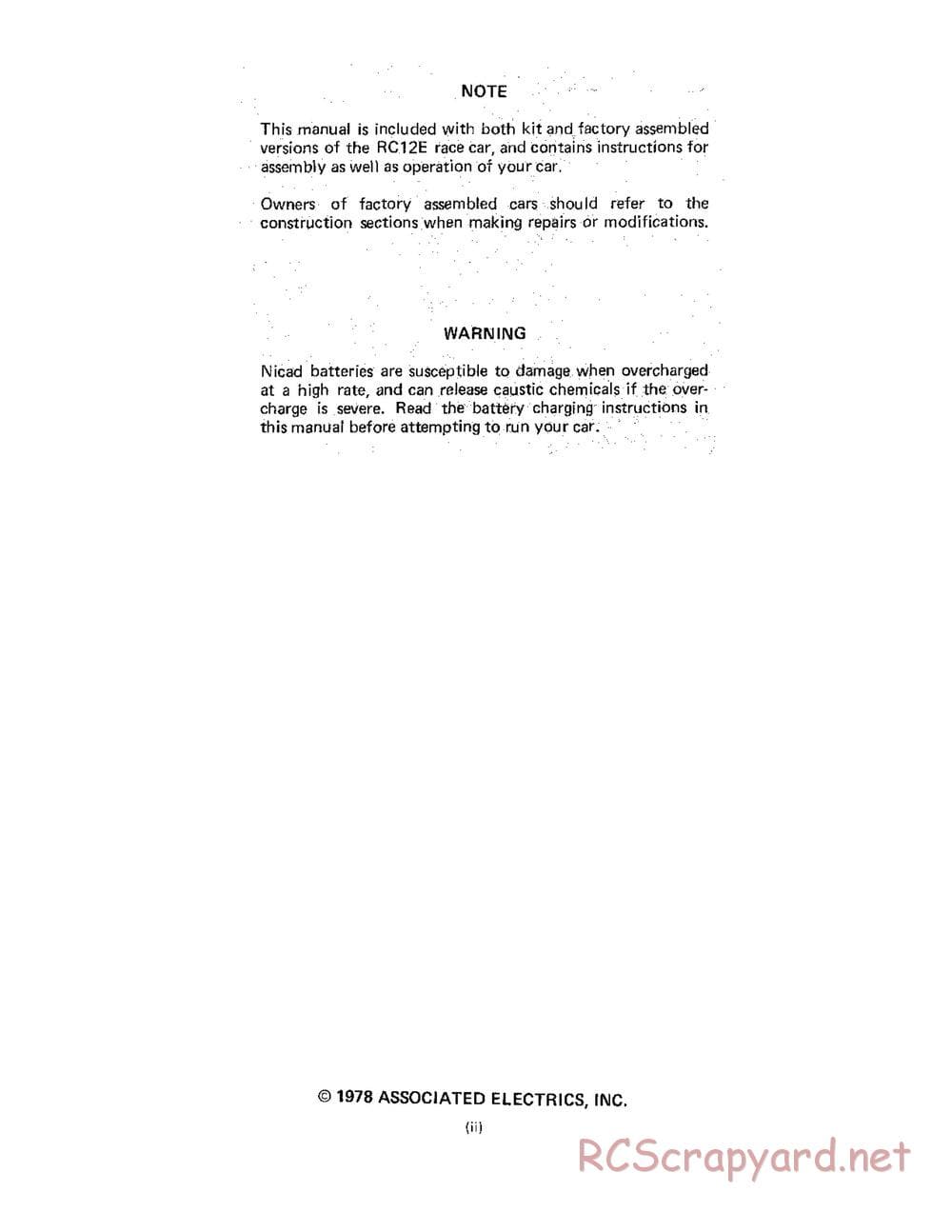 Team Associated - RC12E - Manual - Page 4