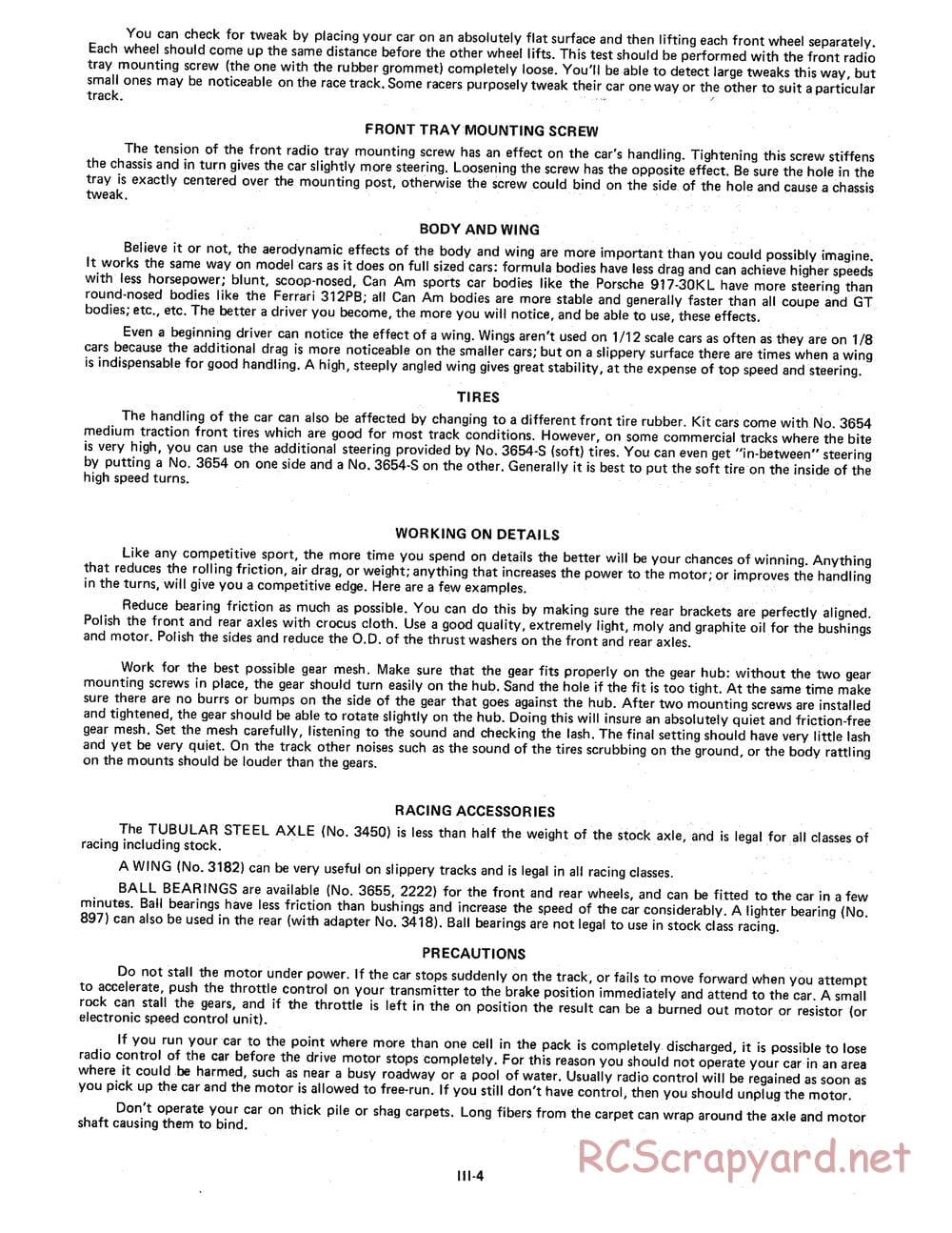 Team Associated - RC12E - Manual - Page 23