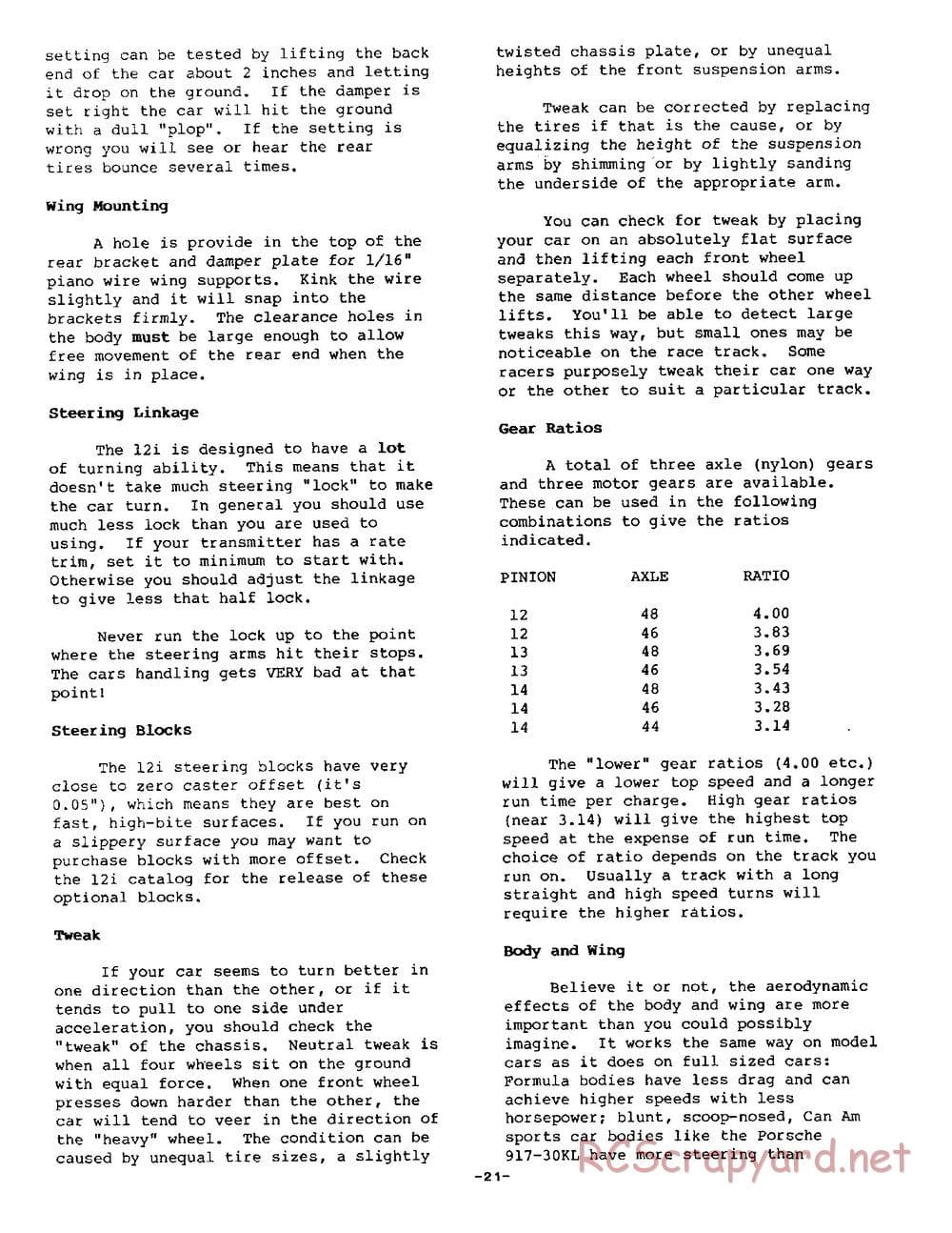 Team Associated - RC12i - Manual - Page 21