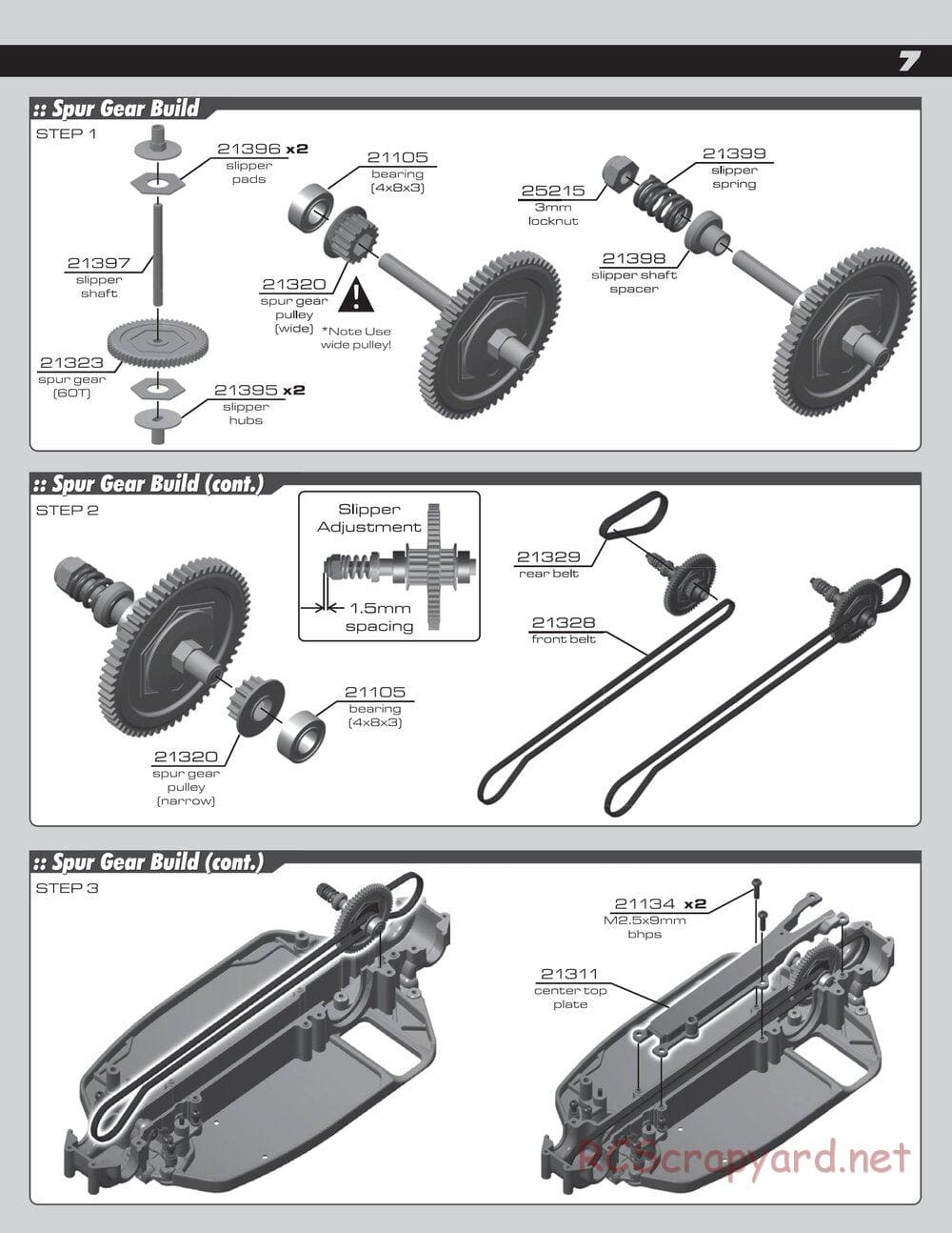 Team Associated - RC18B2/T2 Team Kit - Manual - Page 7