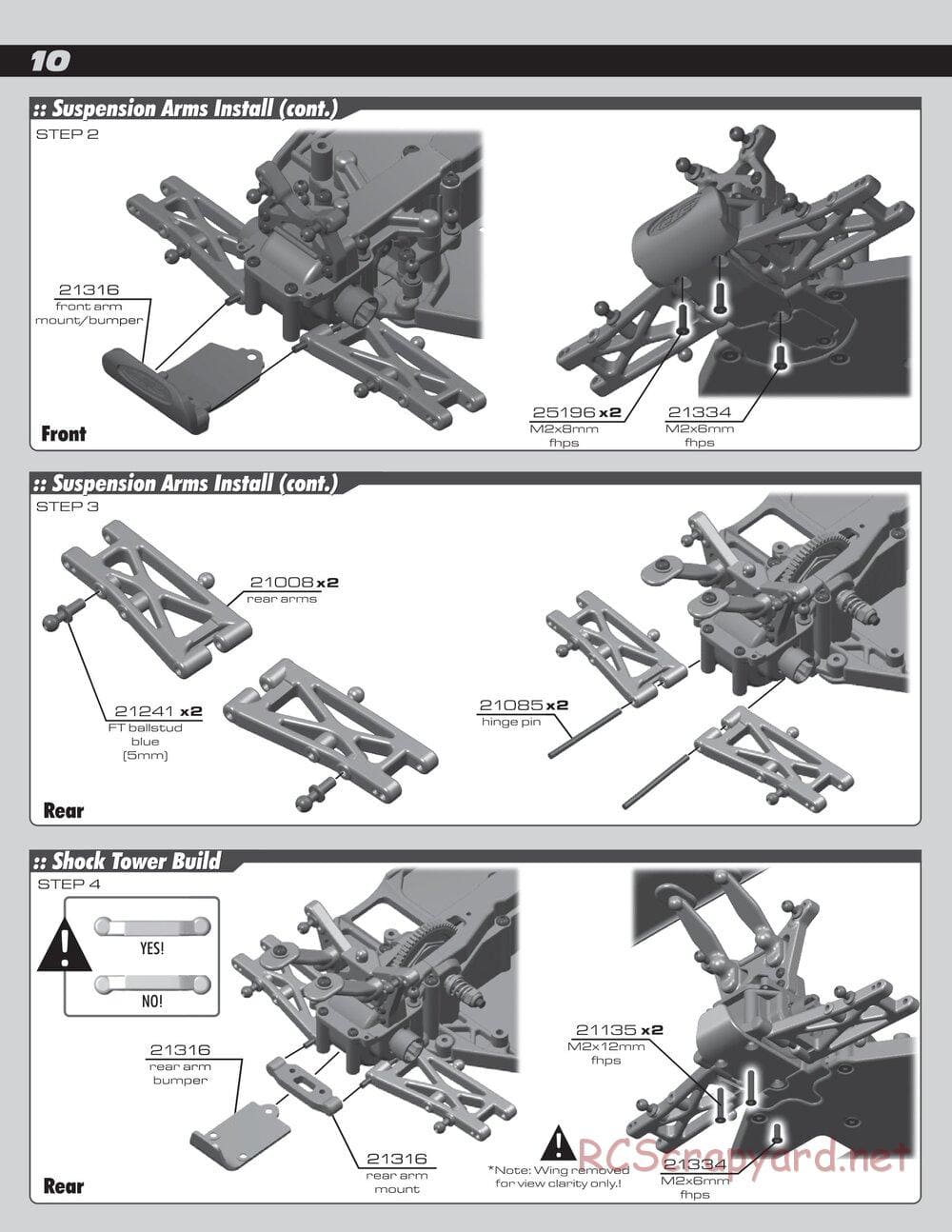 Team Associated - RC18B2/T2 Team Kit - Manual - Page 10