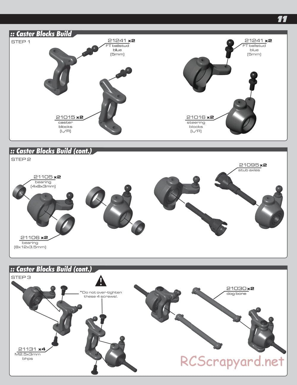 Team Associated - RC18B2/T2 Team Kit - Manual - Page 11