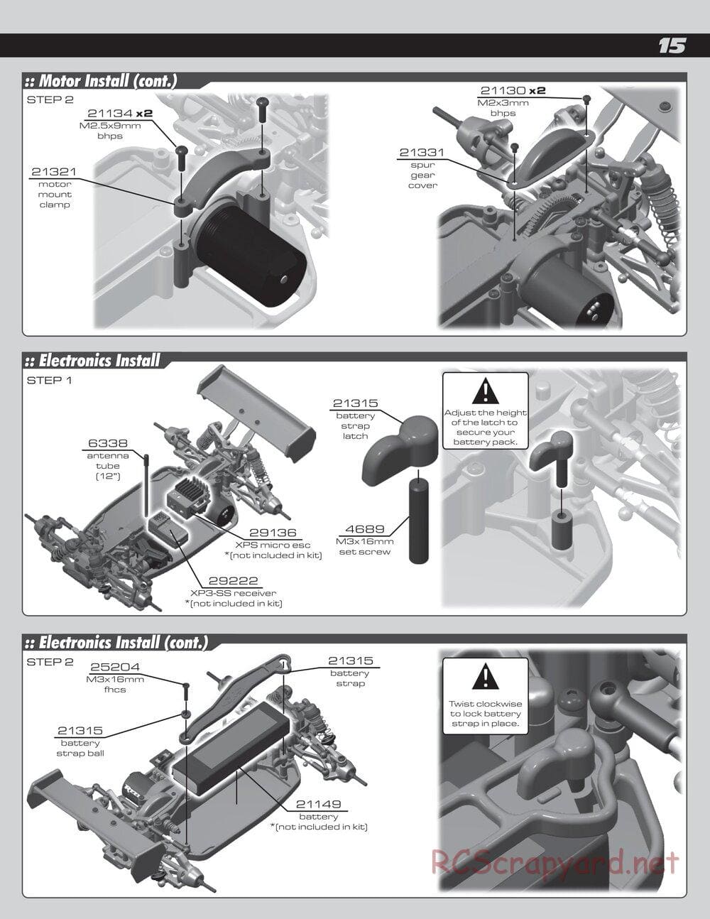 Team Associated - RC18B2/T2 Team Kit - Manual - Page 15