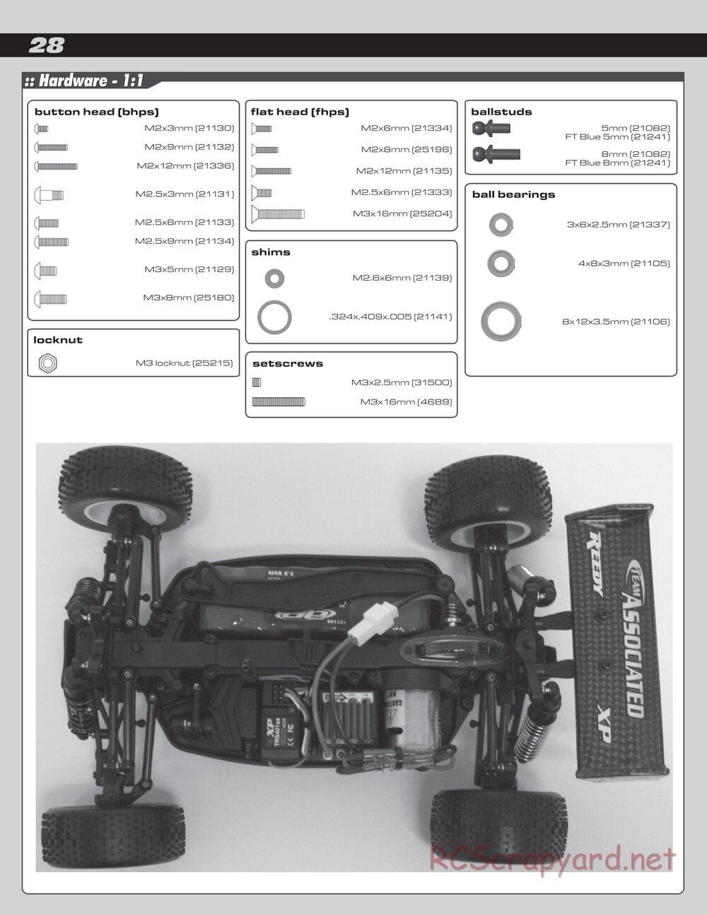 Team Associated - RC18B2/T2 Team Kit - Manual - Page 28