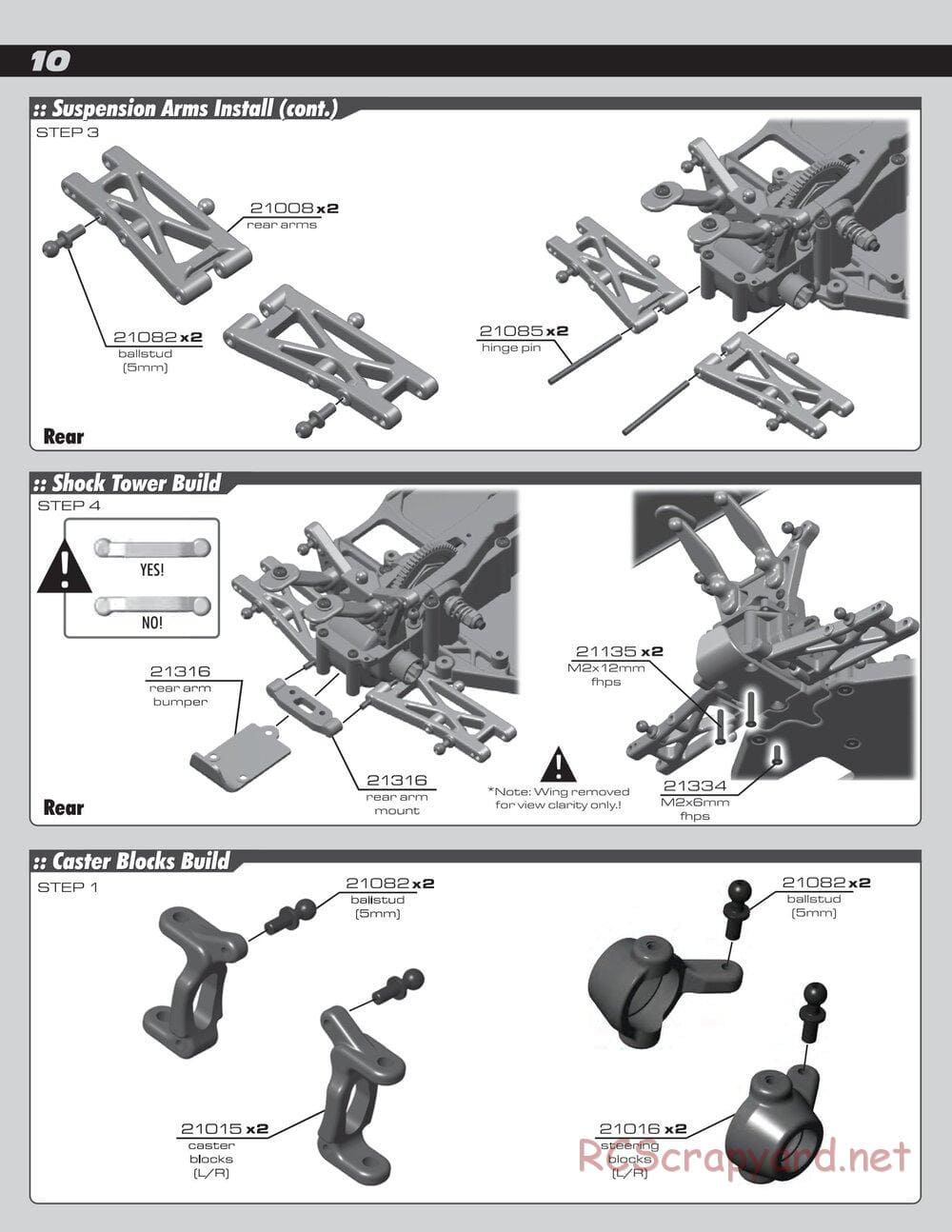 Team Associated - RC18B2 - Manual - Page 10