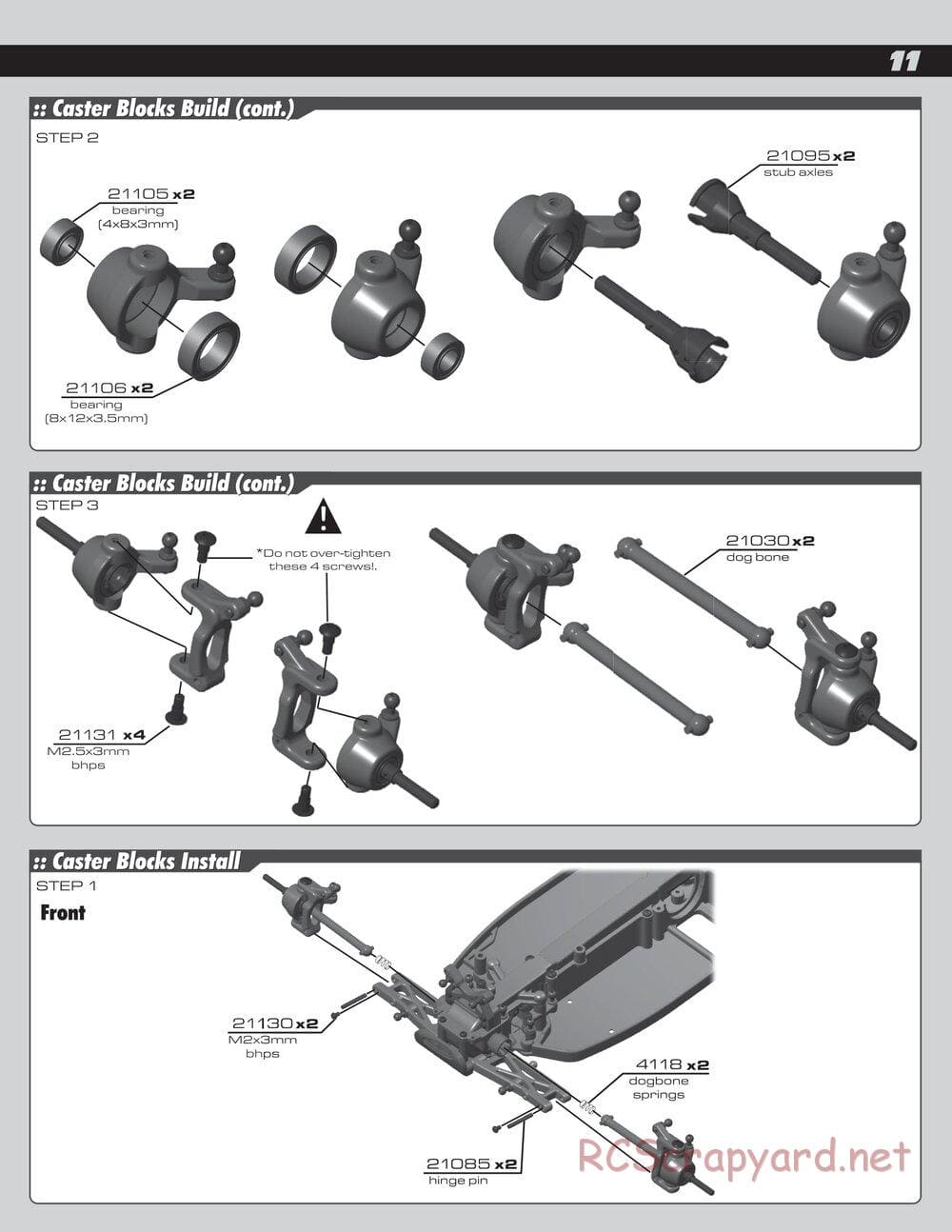 Team Associated - RC18T2 - Manual - Page 11