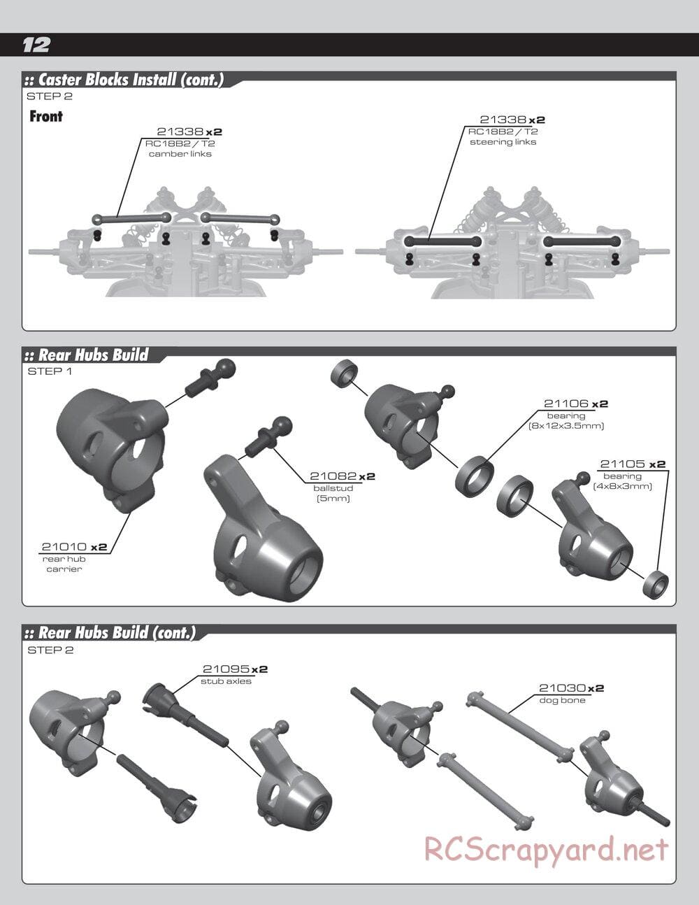 Team Associated - RC18T2 - Manual - Page 12