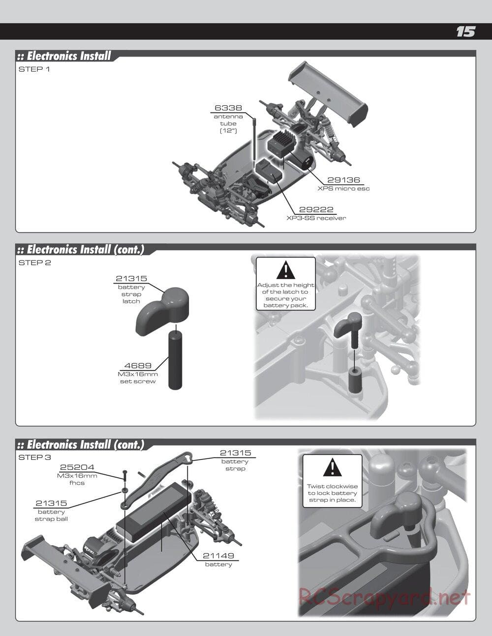 Team Associated - RC18B2 - Manual - Page 15