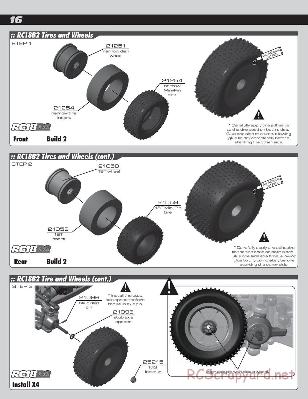 Team Associated - RC18B2 - Manual - Page 16