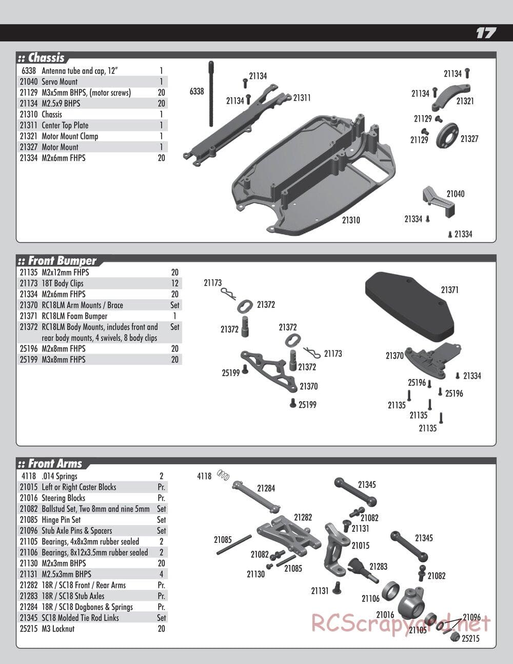 Team Associated - RC18 Late Model RTR - Manual - Page 17
