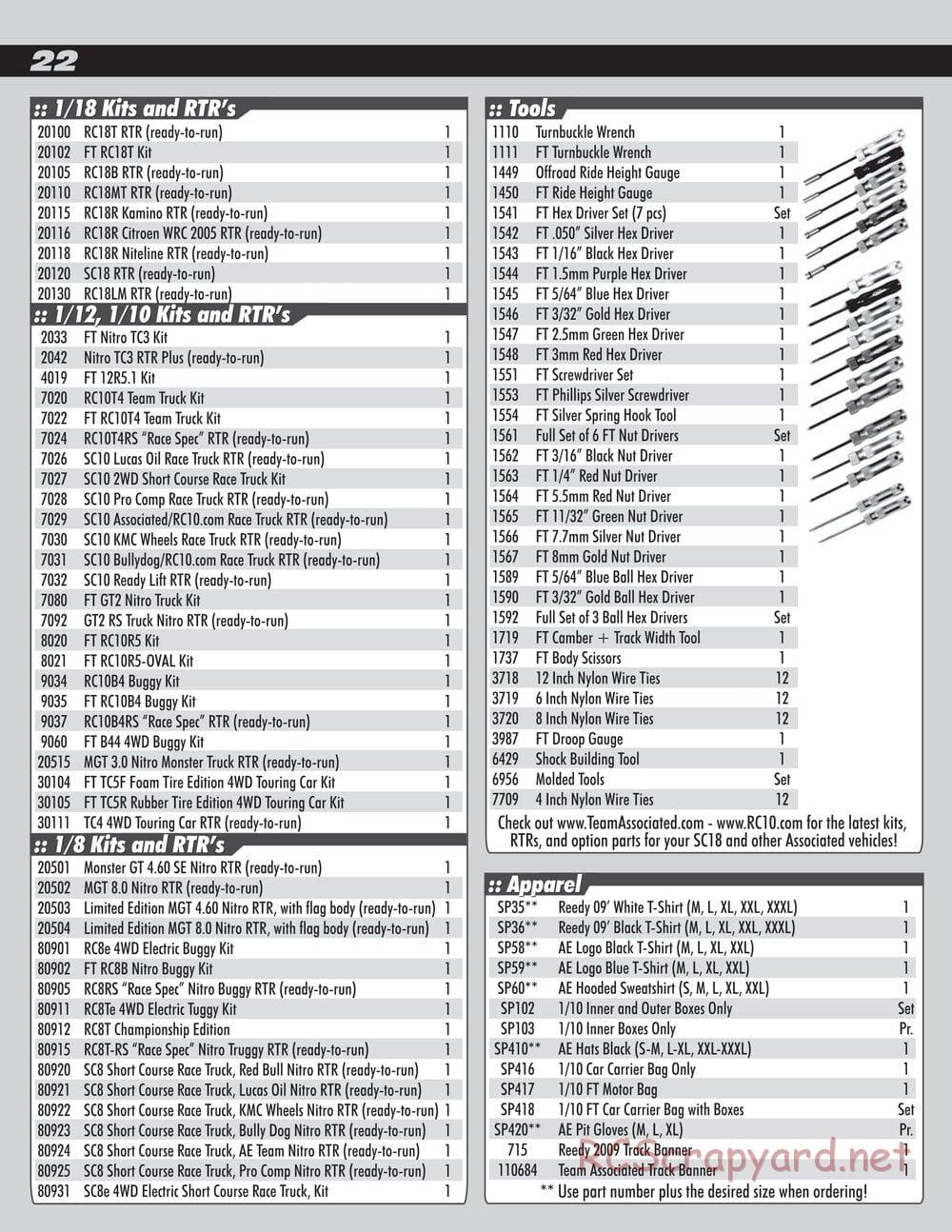 Team Associated - RC18 Late Model RTR - Manual - Page 22