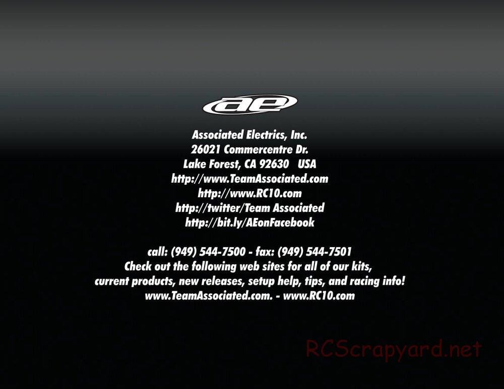 Team Associated - RC18 Late Model RTR - Manual - Page 26