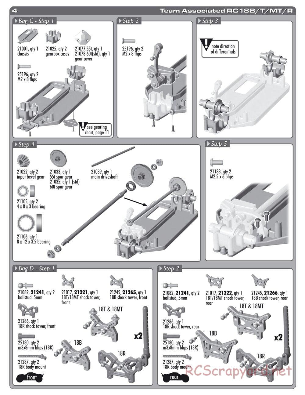 Team Associated - RC18 - Manual - Page 4