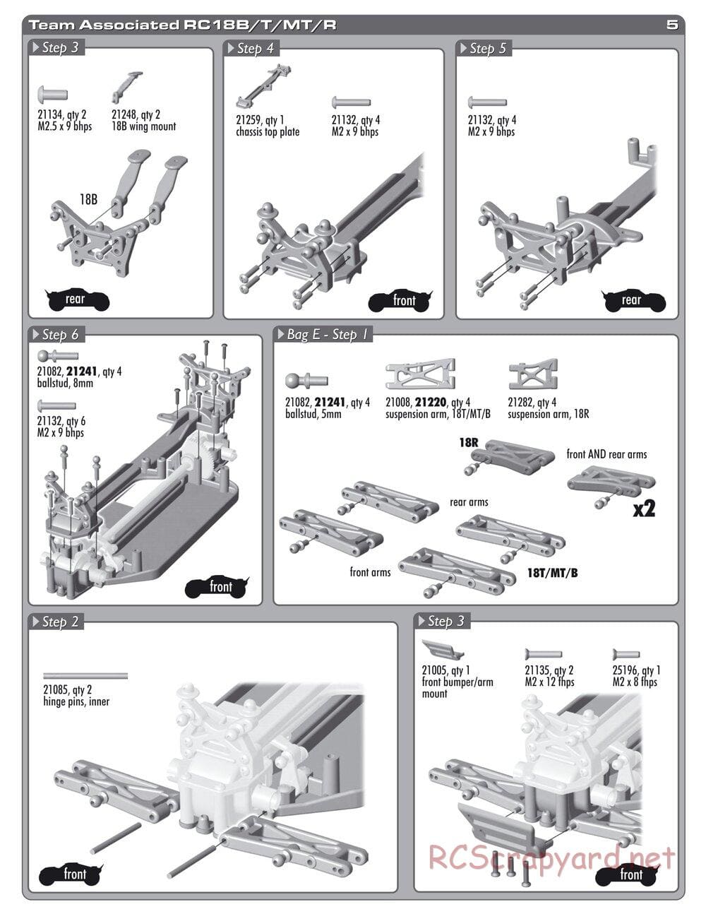 Team Associated - RC18 - Manual - Page 5