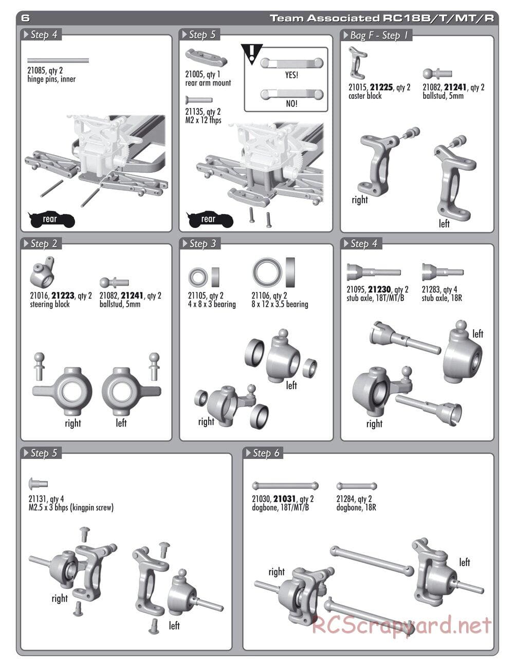 Team Associated - RC18 - Manual - Page 6