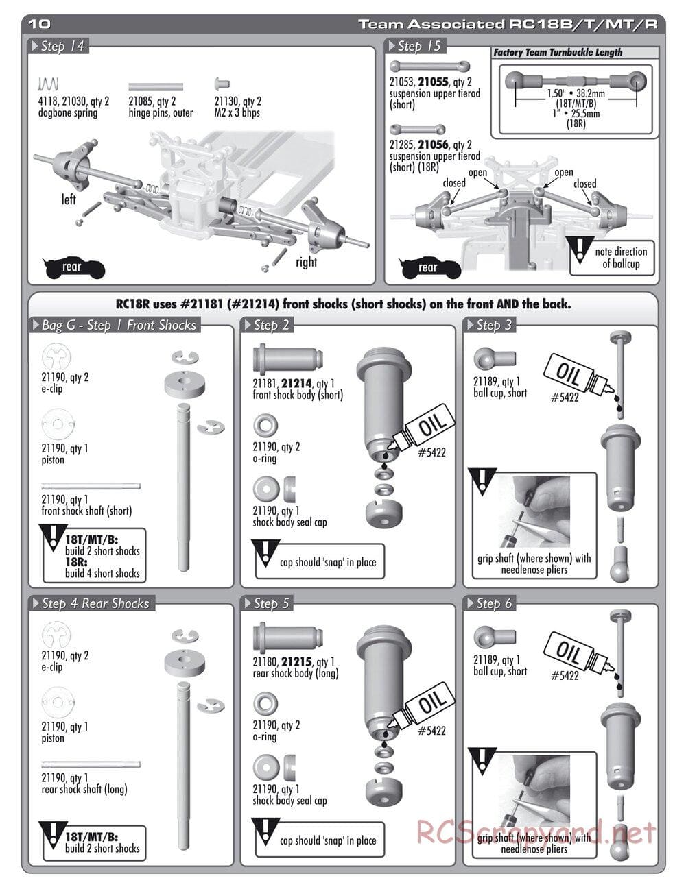 Team Associated - RC18 - Manual - Page 9