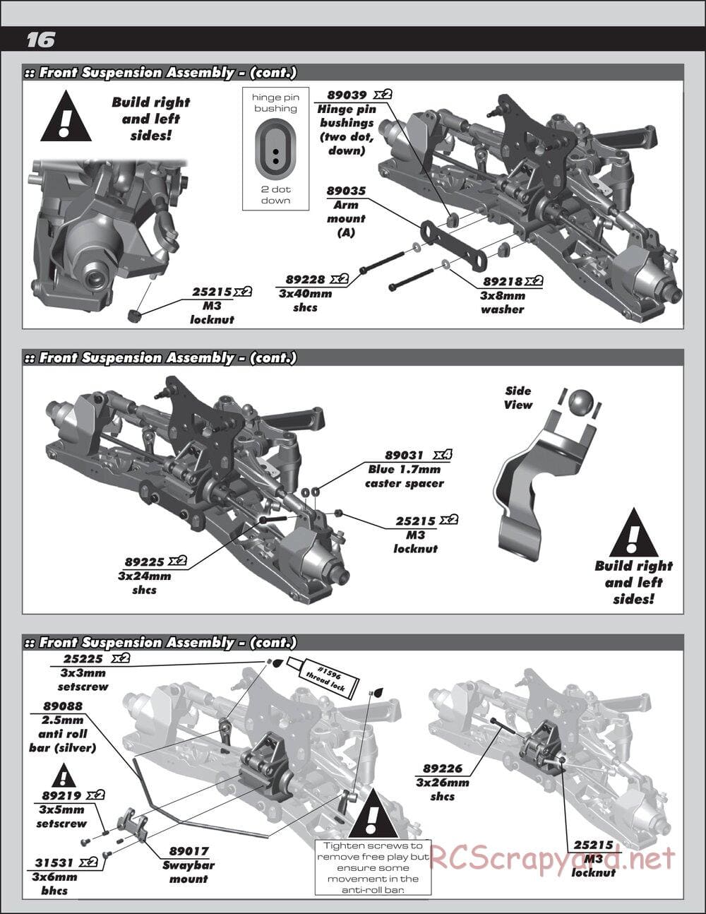 Team Associated - RC8.2 RS RTR - Manual - Page 16