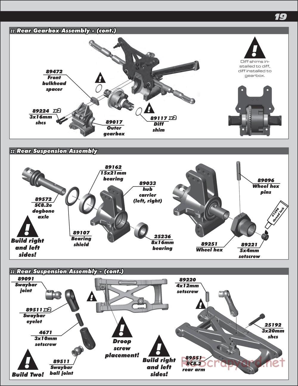 Team Associated - RC8.2 RS RTR - Manual - Page 19