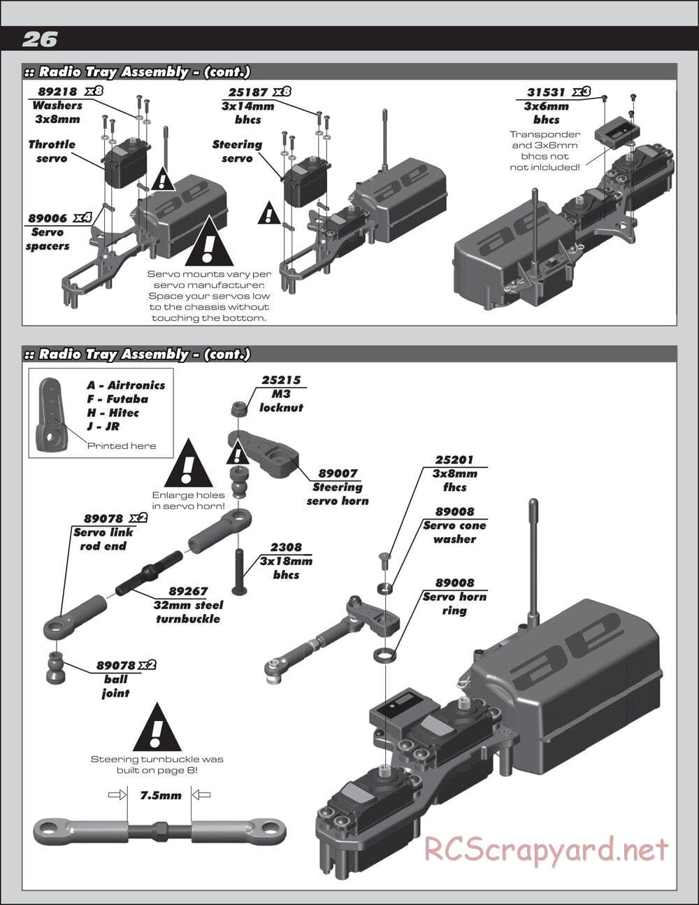 Team Associated - RC8.2 RS RTR - Manual - Page 26