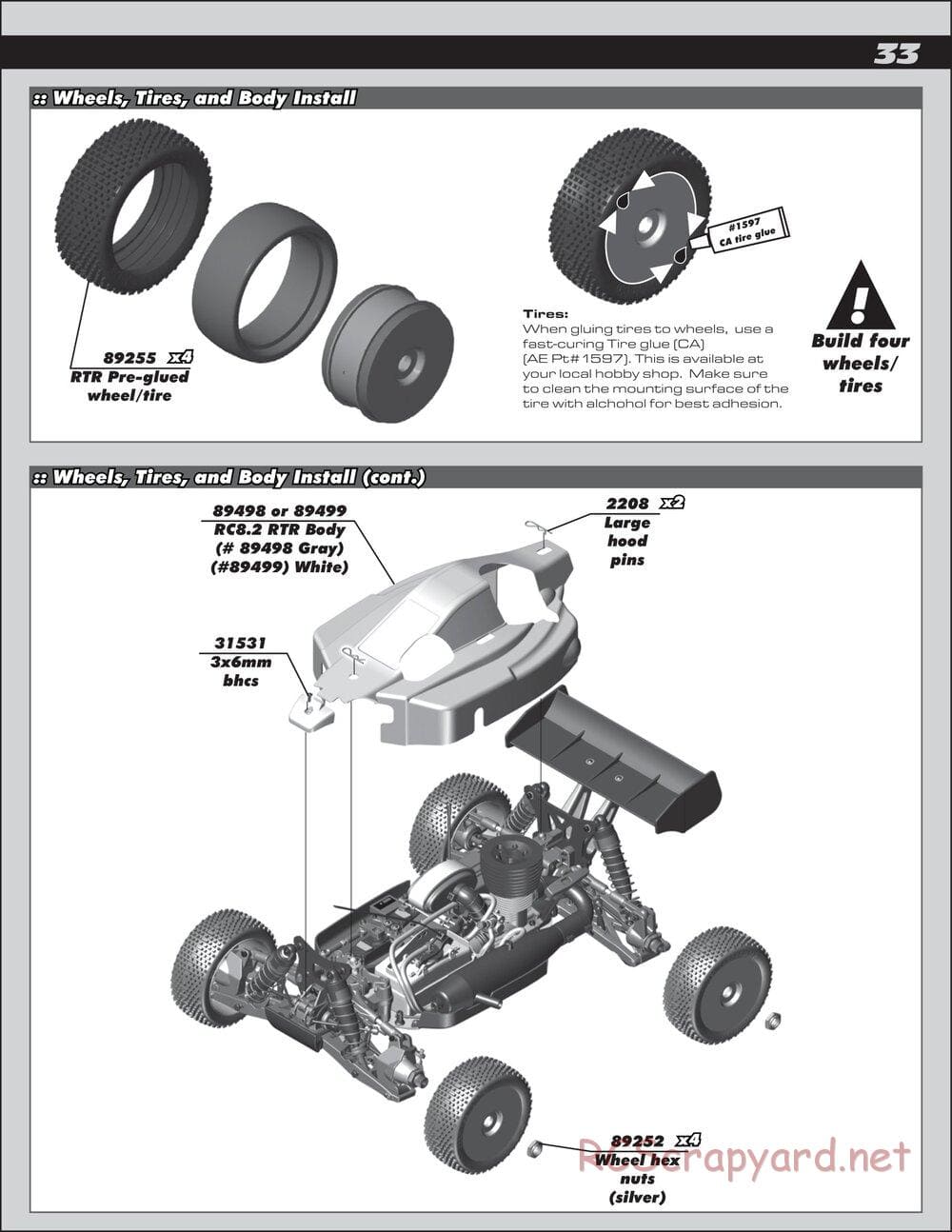 Team Associated - RC8.2 RS RTR - Manual - Page 33