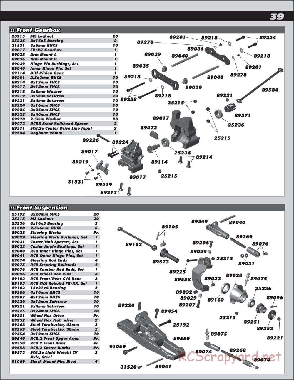 Team Associated - RC8.2 RS RTR - Manual - Page 39