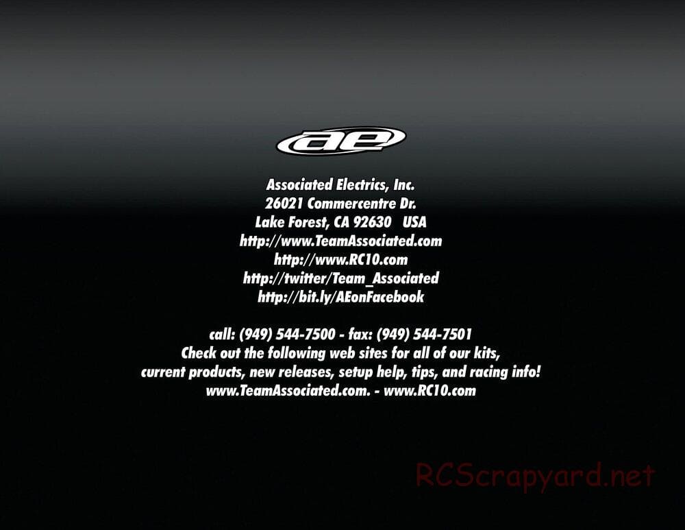 Team Associated - RC8.2 RS RTR - Manual - Page 54