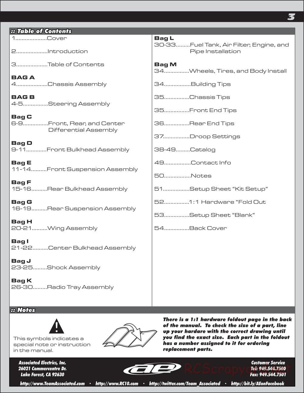 Team Associated - RC8.2 Factory Team - Manual - Page 3