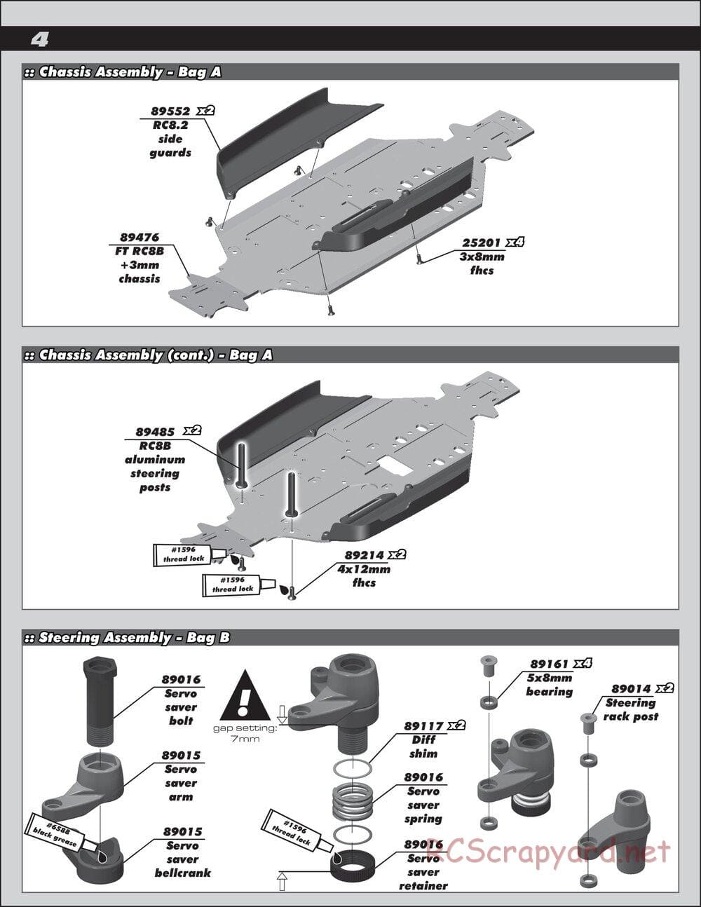 Team Associated - RC8.2 Factory Team - Manual - Page 4