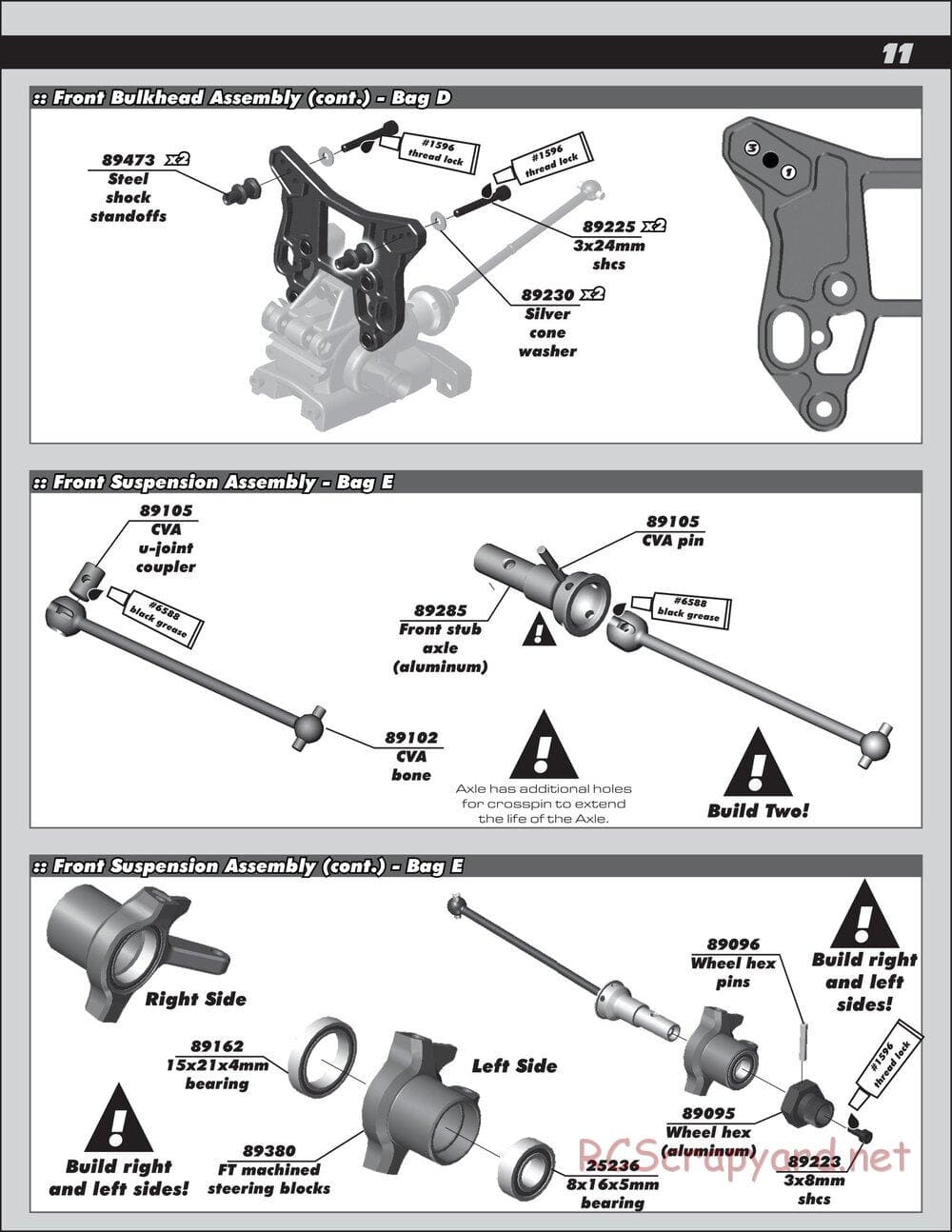Team Associated - RC8.2 Factory Team - Manual - Page 11