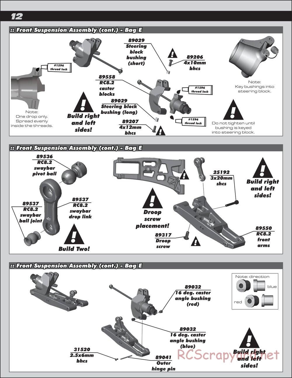 Team Associated - RC8.2 Factory Team - Manual - Page 12