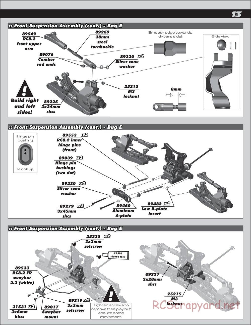 Team Associated - RC8.2 Factory Team - Manual - Page 13