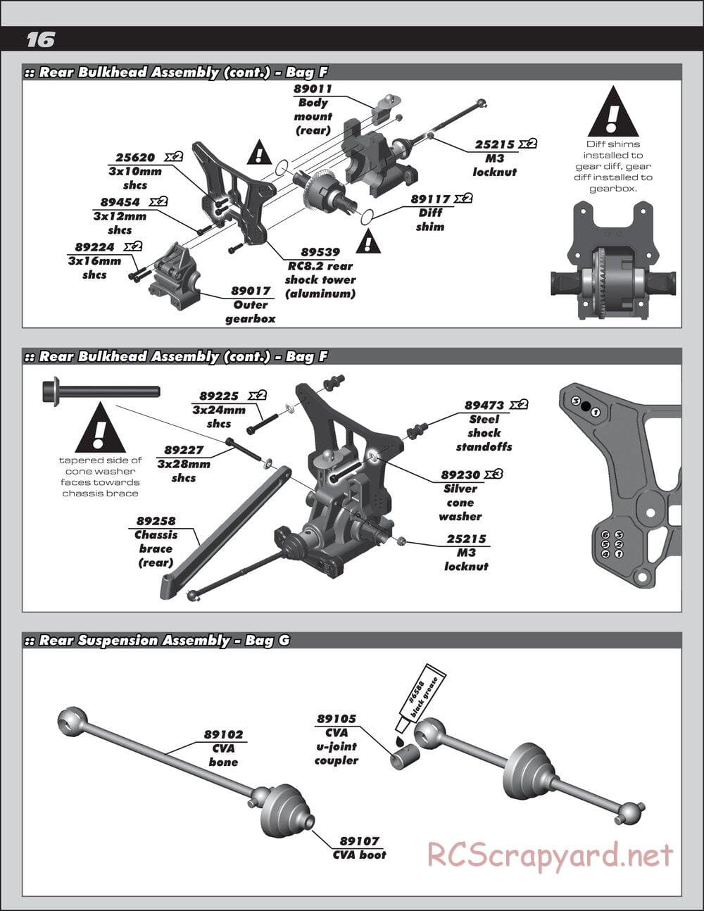 Team Associated - RC8.2 Factory Team - Manual - Page 16