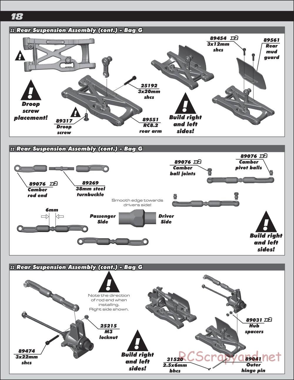 Team Associated - RC8.2 Factory Team - Manual - Page 18