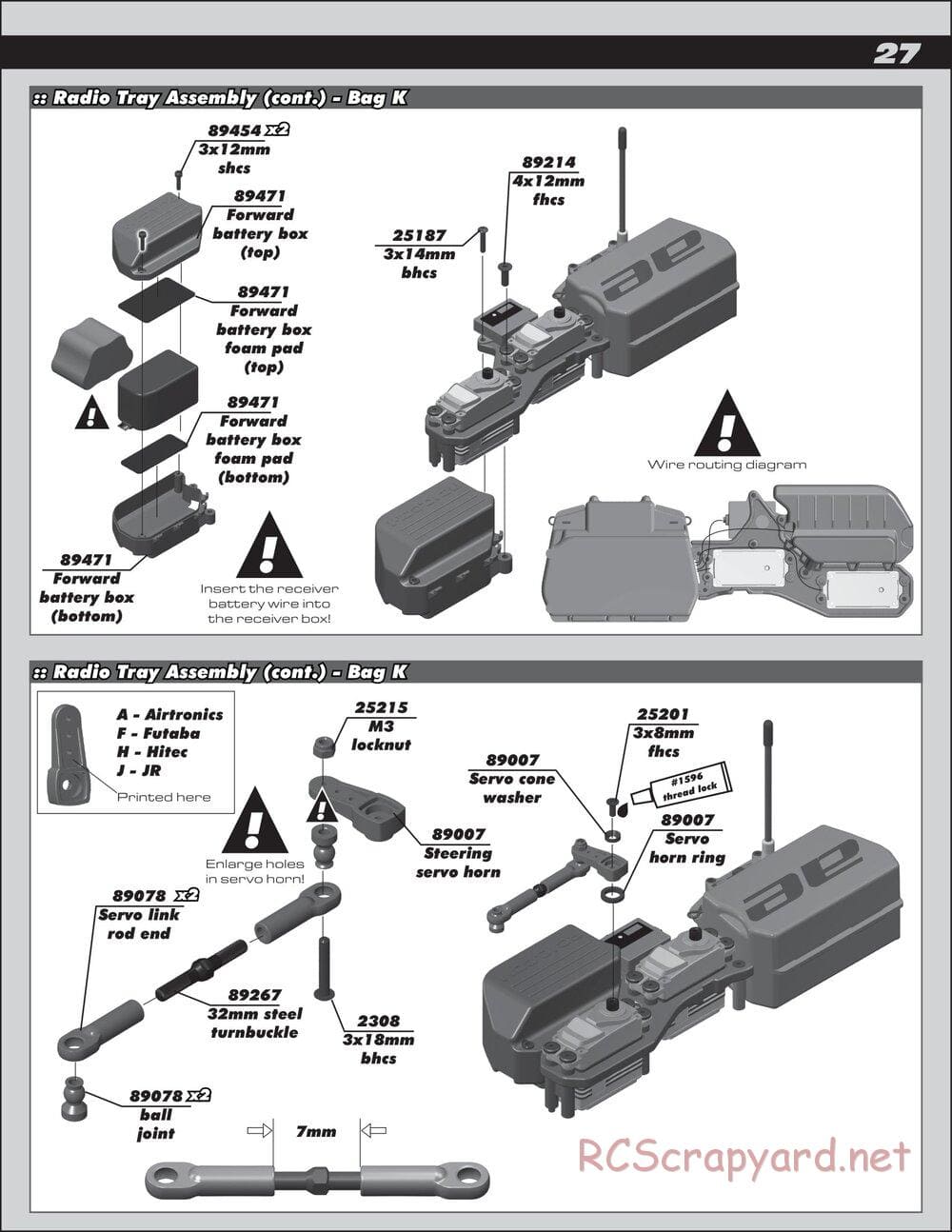 Team Associated - RC8.2 Factory Team - Manual - Page 27