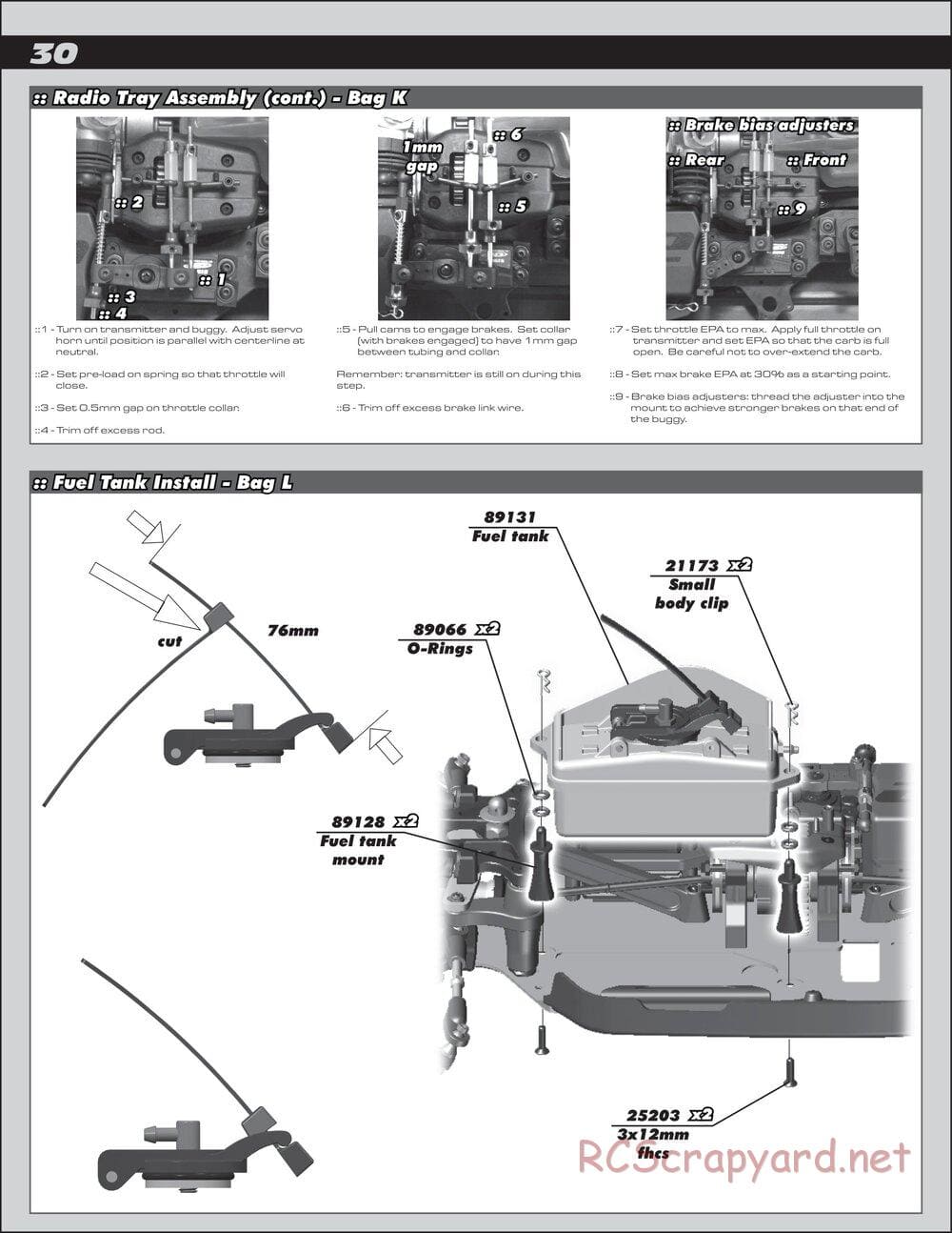 Team Associated - RC8.2 Factory Team - Manual - Page 30