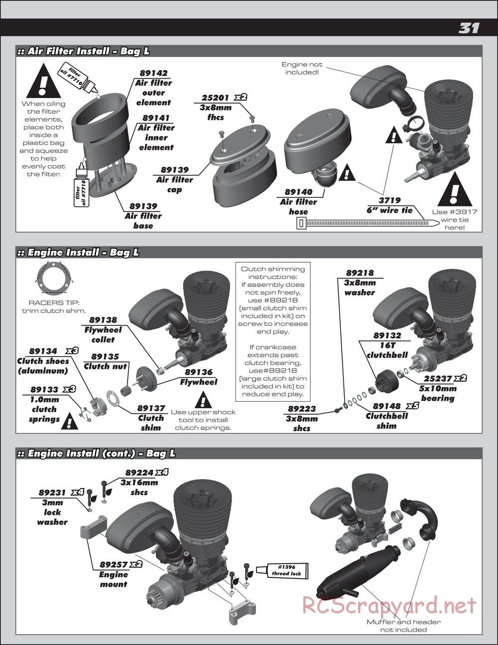 Team Associated - RC8.2 Factory Team - Manual - Page 31