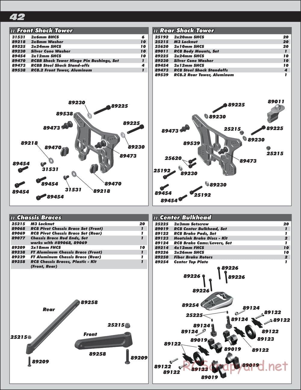 Team Associated - RC8.2 Factory Team - Manual - Page 42