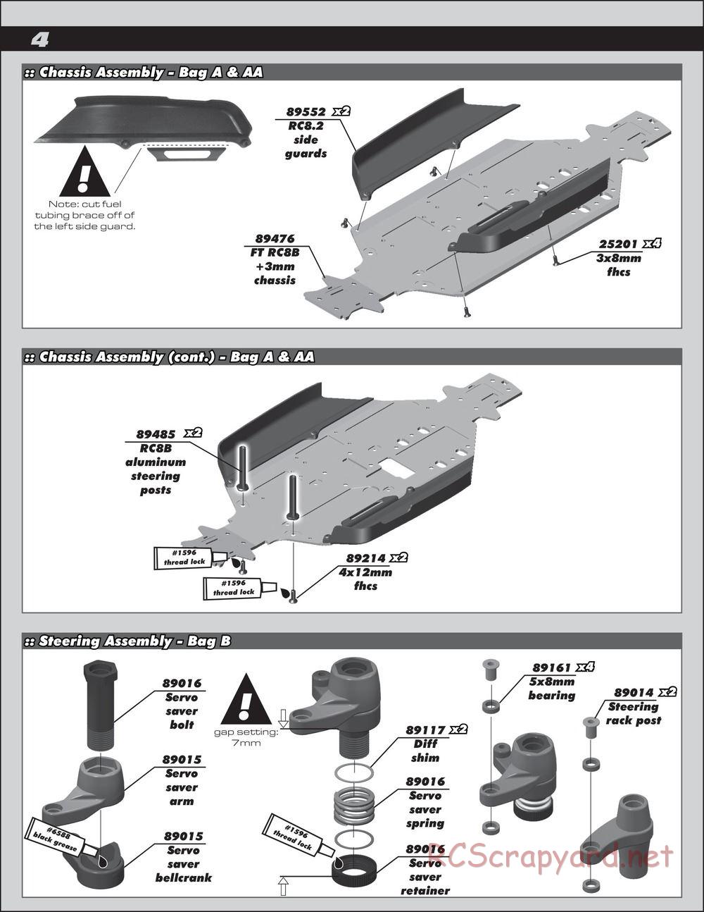 Team Associated - RC8.2e Factory Team - Manual - Page 4