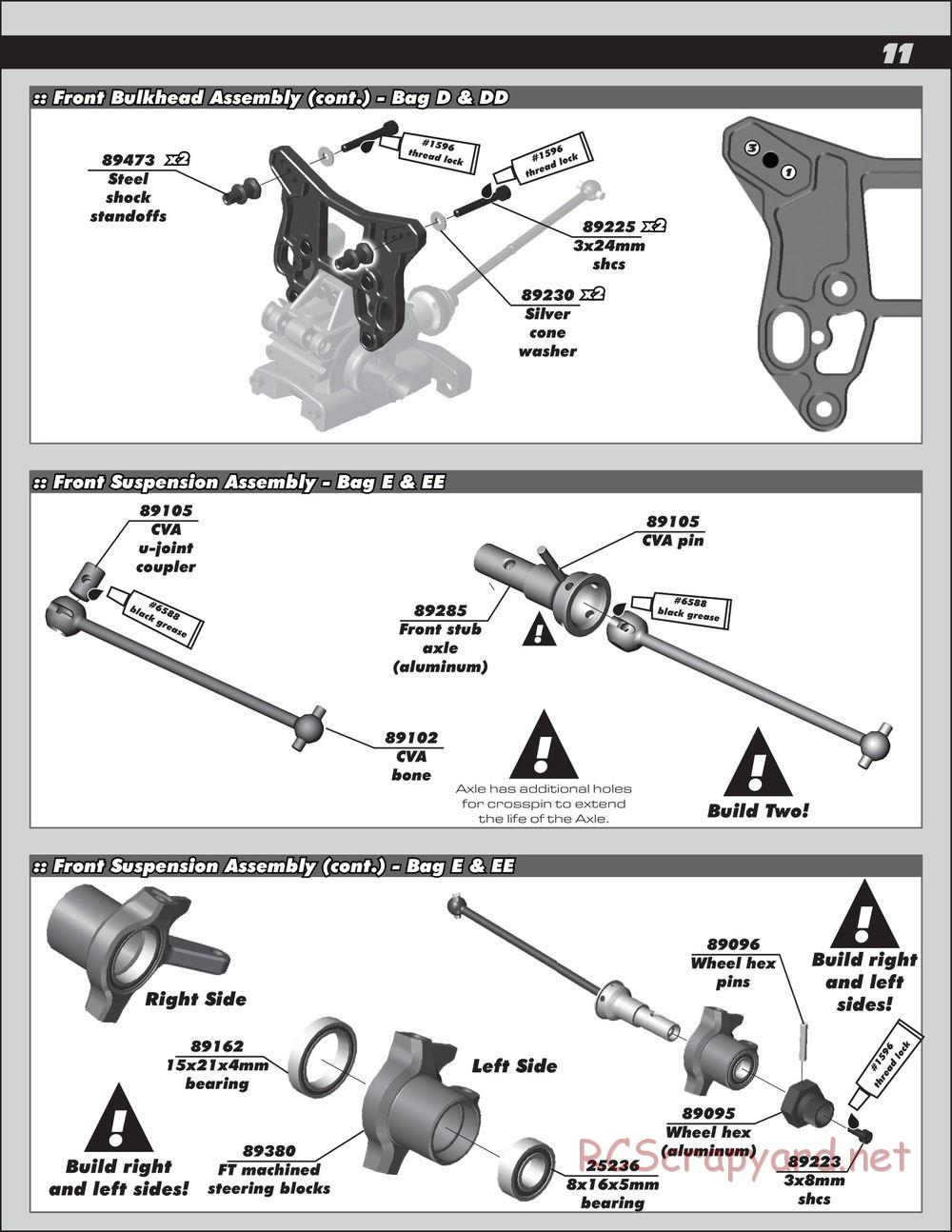 Team Associated - RC8.2e Factory Team - Manual - Page 11