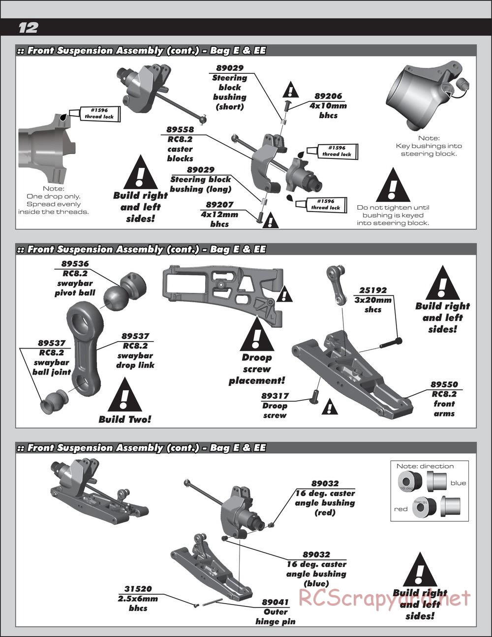 Team Associated - RC8.2e Factory Team - Manual - Page 12