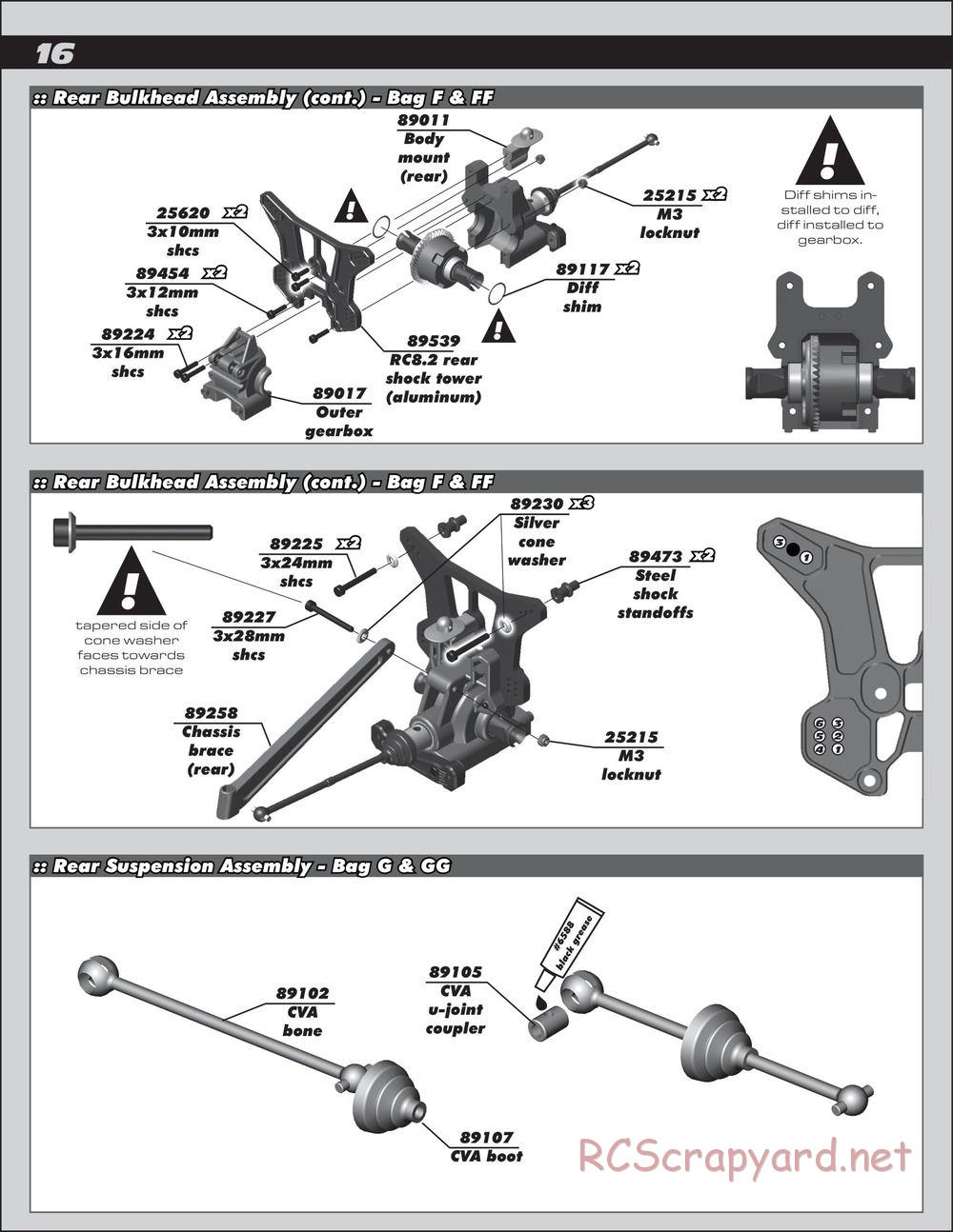 Team Associated - RC8.2e Factory Team - Manual - Page 16