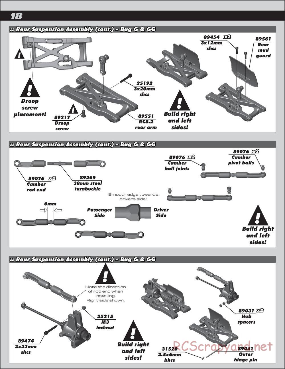 Team Associated - RC8.2e Factory Team - Manual - Page 18